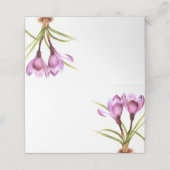 パープル·クロカス·ウォーターカラー·アート·ゲスト·座席表 プレイスカード (外部開封)