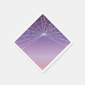 パープル グラデーション キラキラ ダイヤモンド クモの巣 スタンダードカクテルナプキン (角)