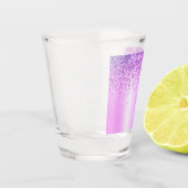 パープル グリッター ガーリー メタル モノグラム ネーム ショットグラス (左)