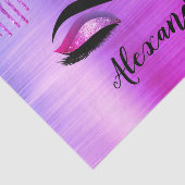 パープル グリッター スパークル まつげ モノグラム 名前 薄葉紙 (詳細)