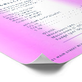 パープル グリッター ドリップス デザート スイート メニュー 価格表 ポスター (角)