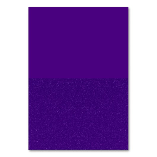 パープル グリッター ボトム テーブル カード - カスタマイズ可能 (正面)