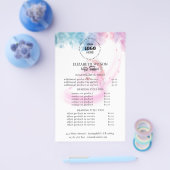 パープル グリッター ラグジュアリー ドリップ サロン フライヤー (シングル)