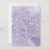 パープル グリッツィ グリッター 招待状 (裏面)