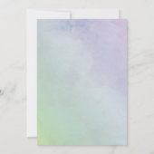 パープル + グリーンのアジサイ 25周年記念結婚式 招待状 (裏面)