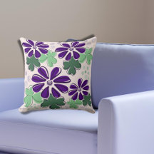 パープル&グリーンクローバー&フラワードードル