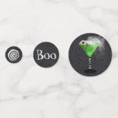 パープル&グリーンハロウィーンブーカクテルパーティー コンフェッティ (裏面)