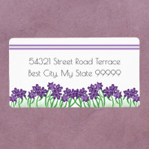 パープル&グリーンフローラグリーン差出人住所