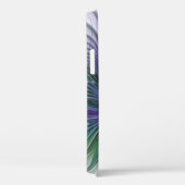 パープル グリーン フラワー 抽象芸術 フラクタルイニシャル Case-Mate iPhoneケース (裏面 / 右)