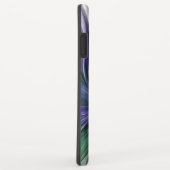 パープル グリーン フラワー 抽象芸術 フラクタルイニシャル Case-Mate iPhoneケース (裏面/右)