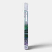 パープル グリーン フラワー 抽象芸術 フラクタル モノグラム Case-Mate iPhoneケース (裏面 / 左)