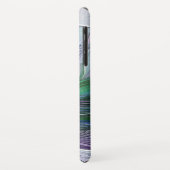 パープル グリーン フラワー 抽象芸術 フラクタル モノグラム Case-Mate iPhoneケース (裏面/左)