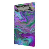 パープル、グリーン、ブルーの流体アート抽象芸術 ミニクリップボード (アングル2)