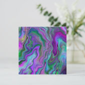 パープル、グリーン、ブルーの流体アート (スタンド正面)