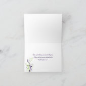 パープル グリーン ホワイト フラワー サンクス カード (内部)