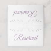 パープル&グレーエレガントウェディングリザーブ座席表 プレイスカード (外部開封)