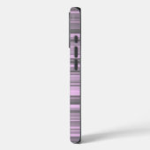 パープル グレー ストライプ Case-Mate iPhoneケース (裏面 / 左)