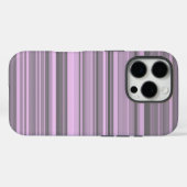 パープル グレー ストライプ Case-Mate iPhoneケース (裏面 (横))