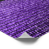 パープル＆グレー モダングラム シークインズ パーティーバナー ポスター (角)