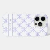 パープル コケット ウォーターカラー リボン Case-Mate iPhoneケース (裏面 (横))