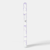 パープル コケット リボン モノグラム Case-Mate iPhoneケース (裏面 / 左)