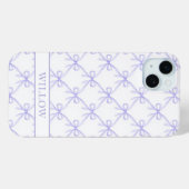 パープル コケット 水彩リボン Case-Mate iPhoneケース (裏面 (横))