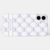 パープル コケット 水彩リボン Case-Mate iPhoneケース (裏面 (横))