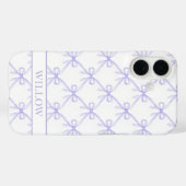パープル コケット 水彩リボン Case-Mate iPhoneケース (裏面 (横))