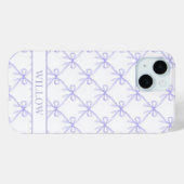 パープル コケット 水彩 リボン Case-Mate iPhoneケース (裏面 (横))
