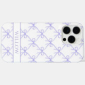 パープル コケット 水彩 リボン Case-Mate iPhoneケース (裏面 (横))