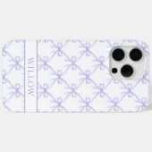 パープル コケット 水彩 リボン Case-Mate iPhoneケース (裏面 (横))