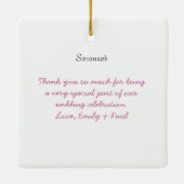 パープル&コー結婚ラルの赤毛の花嫁 セラミックオーナメント (裏面)