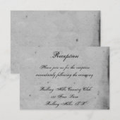 パープル ゴシック オウル ポッシュ ウェディング レセプション エンクロージャーカード (正面/裏面)