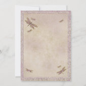 パープル＆ゴールドのトンボの招待状 招待状 (裏面)