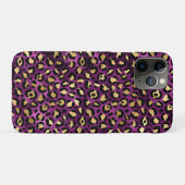 パープル&ゴールドレオパードシリーズデザイン1 Case-Mate iPhoneケース (裏面(横))