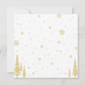 パープル＆ゴールド ウィンターオンデルランド 1歳 誕生日 招待状 (裏面)