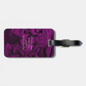 パープル ゴールド エレファント モノグラム ラゲッジタグ (裏面横)
