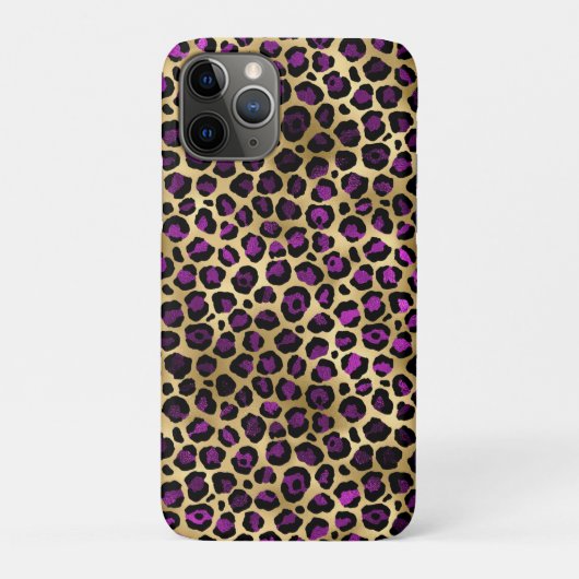 パープル+ゴールド+ヒョウ柄シリーズデザイン4 Case-Mate iPhoneケース (裏)