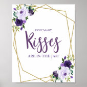 パープル ゴールド フローラル キスはいくつ サイン (正面)
