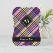 パープル、ゴールド、ブルーのタータン 招待状 (スタンド正面)