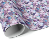 パープル、ゴールド & ブルー宝石 ラッピングペーパー (ロールコーナー)