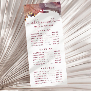 パープル ゴールド モダンアート 液体水彩インク ラックカード