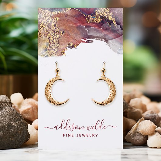 パープル ゴールド 液体 水彩インク 宝飾品 ディスプレイ 名刺