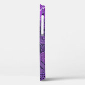 パープル サイバー サーキット ボード テック アート エレクトロニクス Case-Mate iPhoneケース (裏面 / 左)