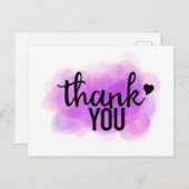 パープル サンクス ポストカード (正面/裏面)