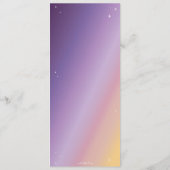 パープル・サンセット・ダイヤモンド・スパイダー・ウェブ・フラット４コース メニュー (裏面)