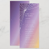 パープル・サンセット・ダイヤモンド・スパイダー・ウェブ・フラット４コース メニュー (正面/裏面)