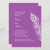 パープル・シェイク・ア・テール・ブラザ・リハーサル・ディナー 招待状 (正面/裏面)