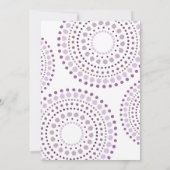 パープル シェイズ ボヘミア モザイク トライバル 誕生日 招待状 (裏面)