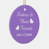 パープル·シスター最高のズ·アンド·フレンズ2ハートA08A セラミックオーナメント (右)